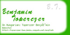 benjamin toperczer business card